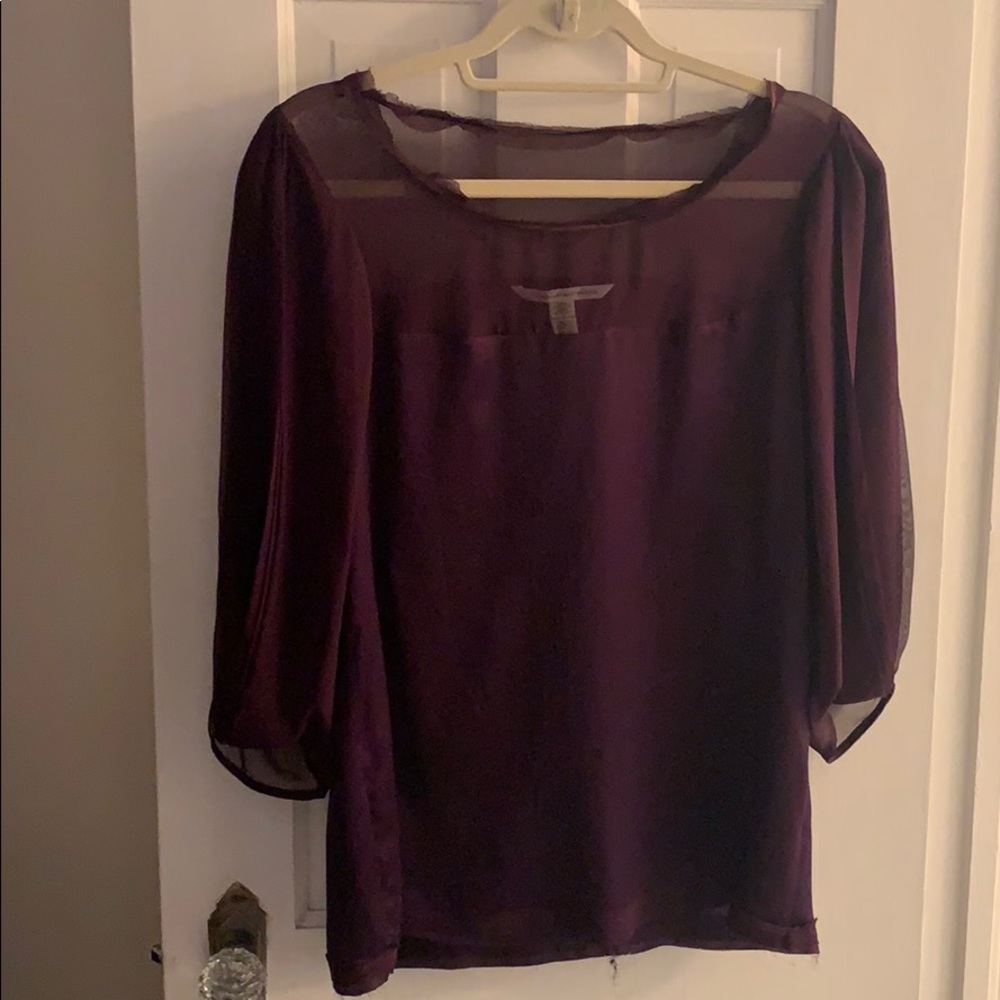 Diane von Furstenberg - Dark Plum Silk Blouse 4